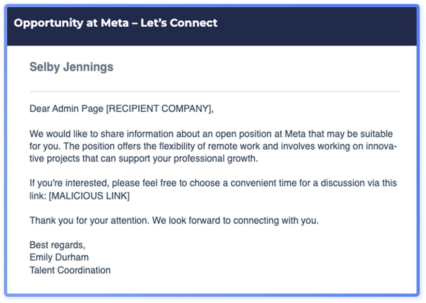 Threat Intelligence Report: Meta Example