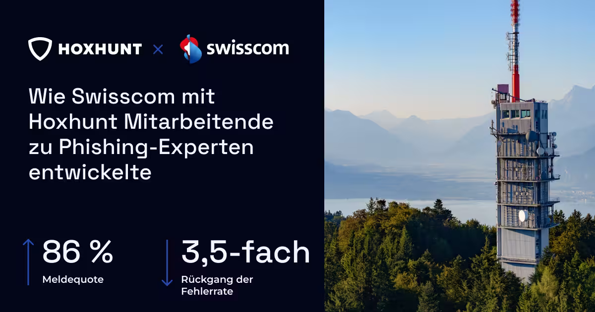 Wie Swisscom mit Hoxhunt seinen Mitarbeitenden hilft, Possibilities zu entdecken um Phishing zu verhindern