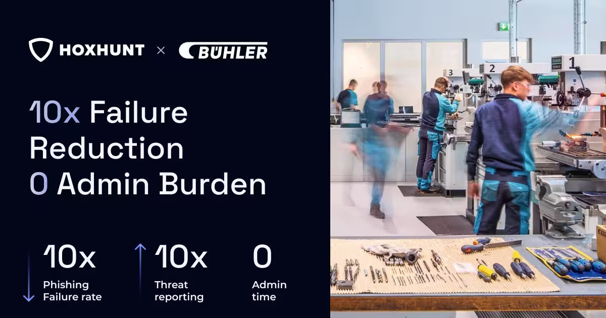 How Bühler Cut Phishing Failures 10×—With Zero Operational Burden
