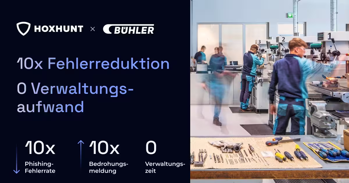 Wie Bühler die Phishing-Fehlerrate um das Zehnfache senkte und das nahezu ohne Betriebsaufwand