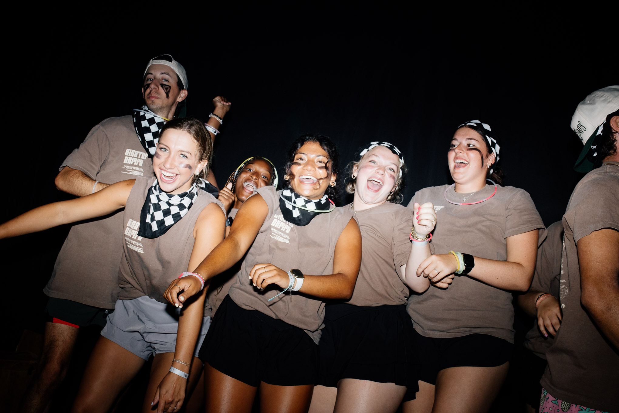 Students dressed for a themed event