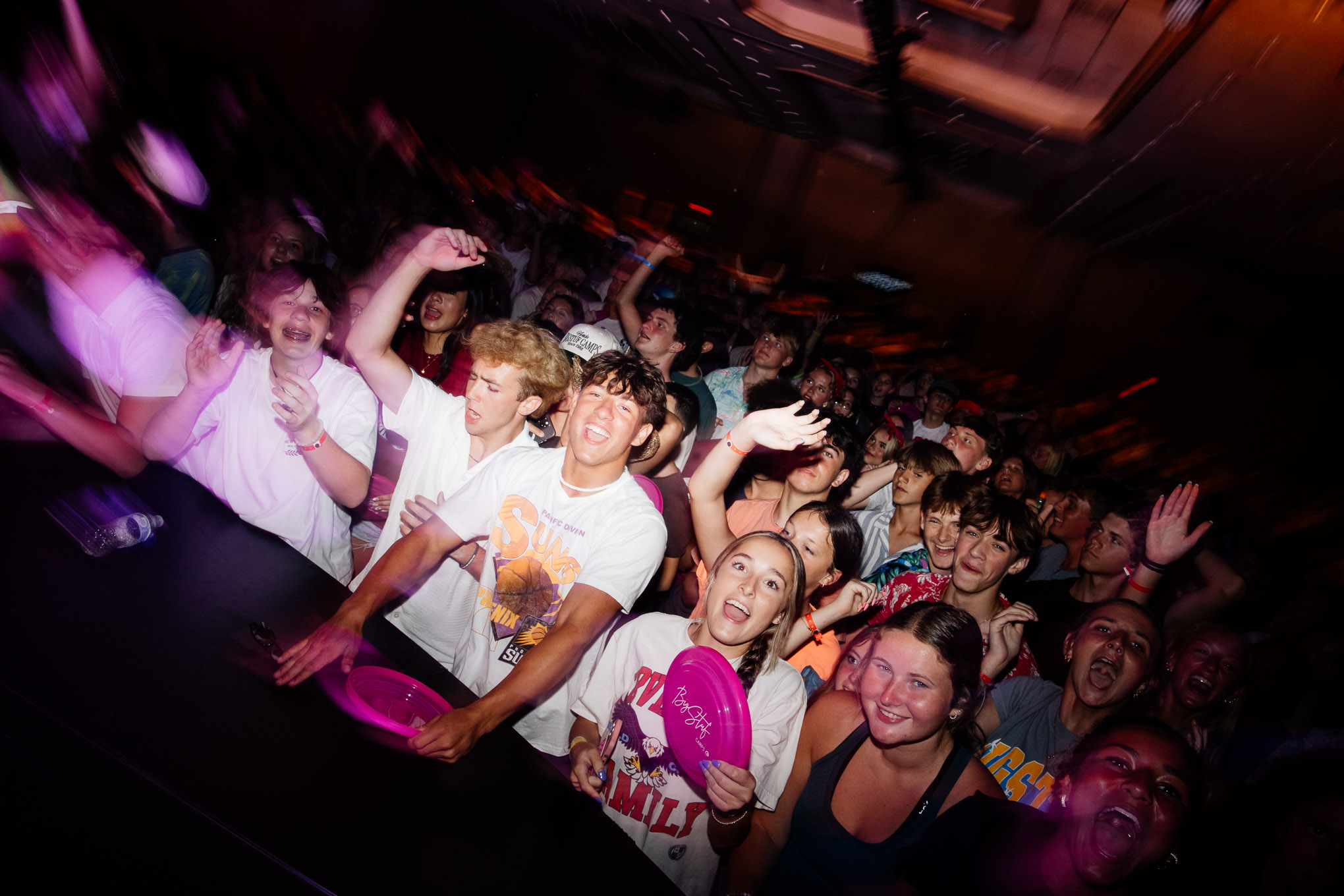Students celebrating at a themed event