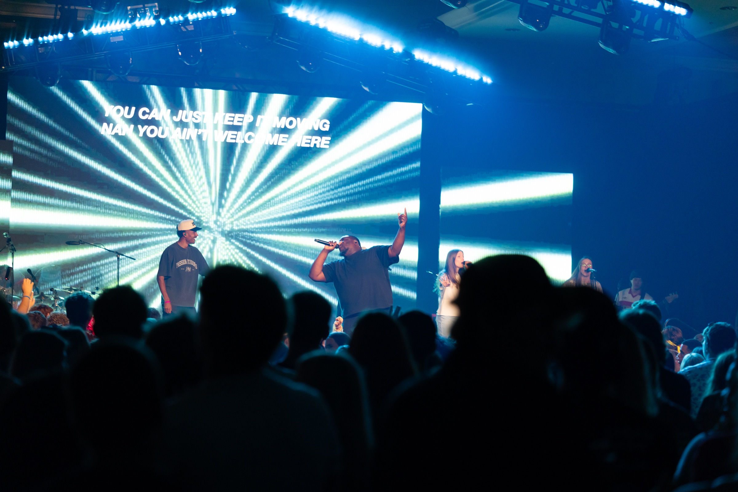 Students gather for worship during a BigStuf 2026 main session