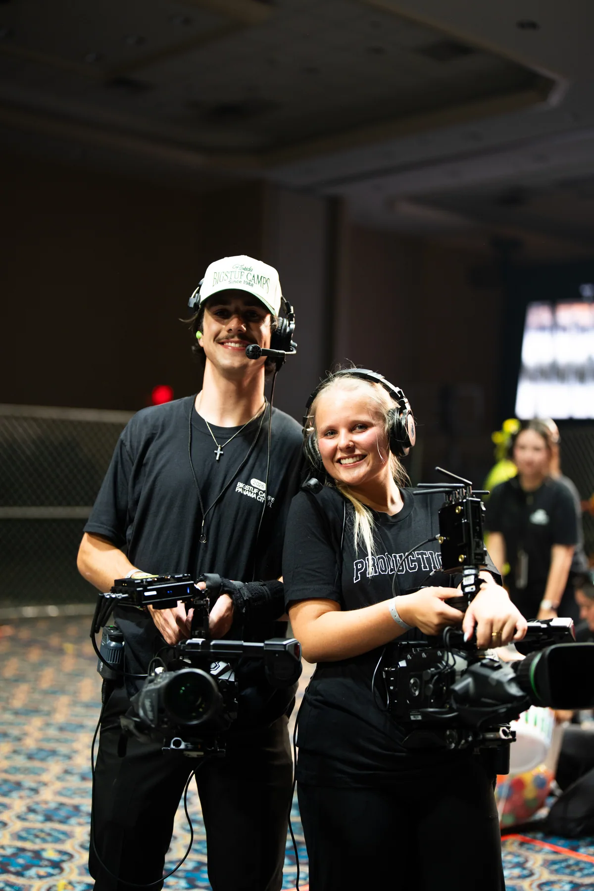 BigStuf camera crew working together during camp