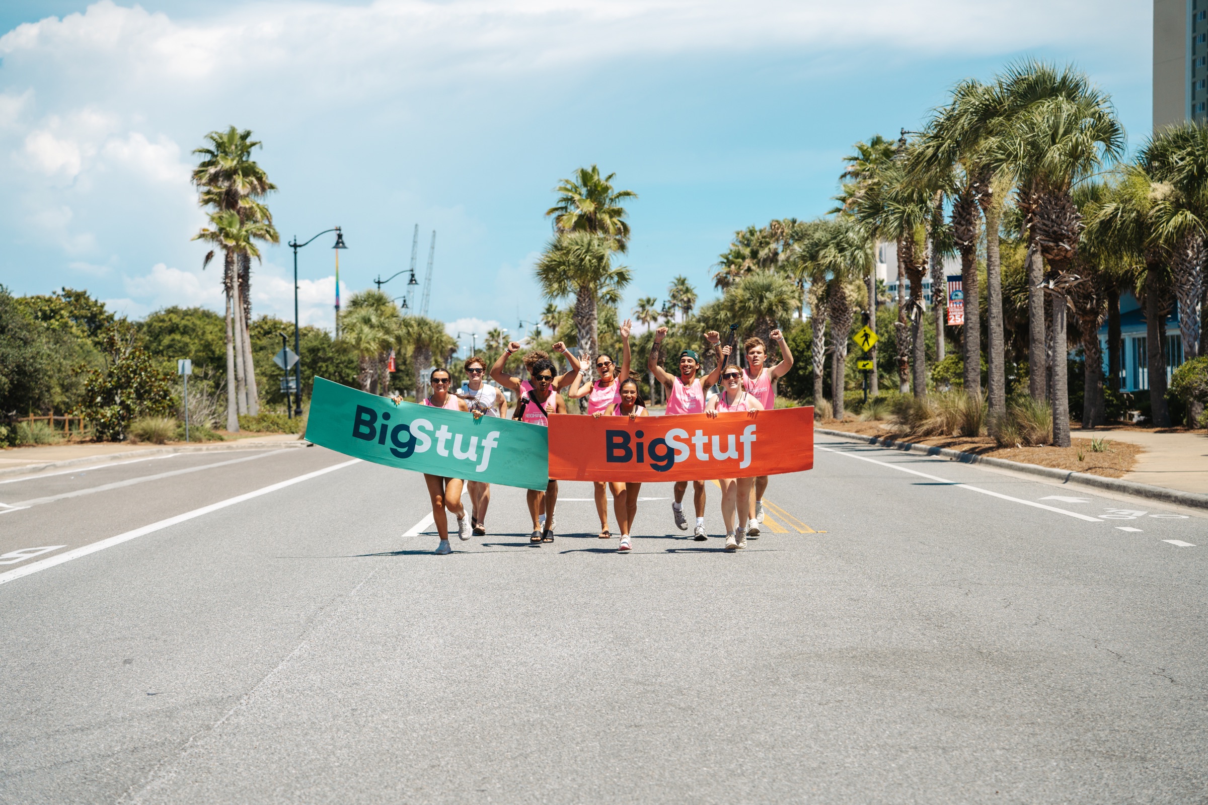 BigStuf team welcoming groups in Panama City Beach