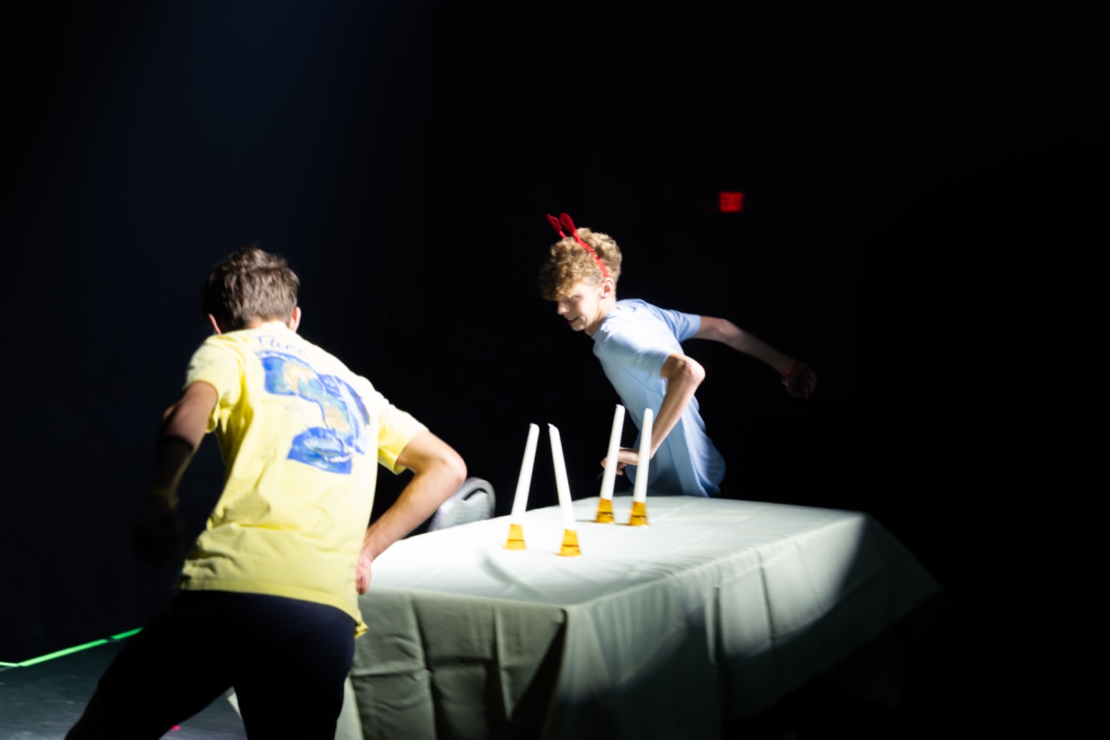 Students laughing and competing in a BigStuf camp game