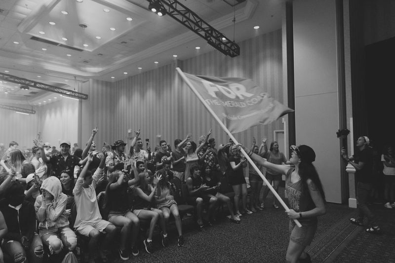 Students gathered in a BigStuf room during the 2018 camp season