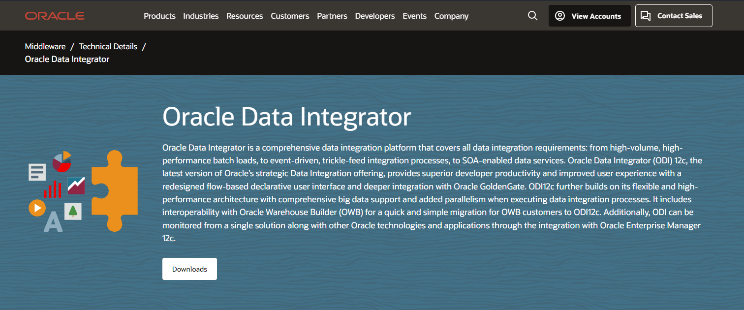 Oracle Data Integrator homepage