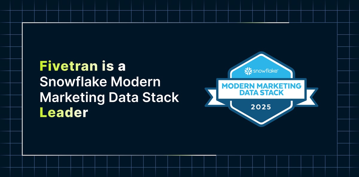 Fivetran named leader in Snowflake’s 2025 Modern Marketing Data Stack report