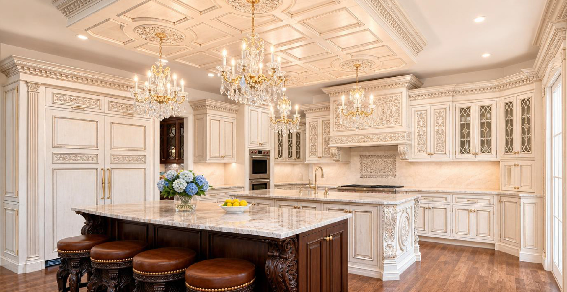 An ornate traditional kitchen in Atlanta