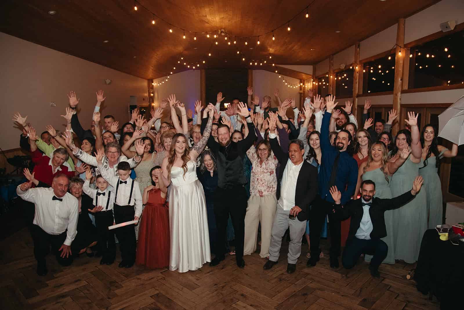 A wedding couple at the Fraser River Lodge near Harrison