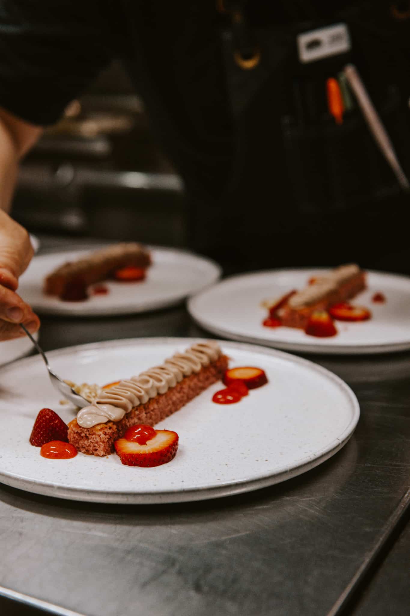 Chef preparing food at the lodge