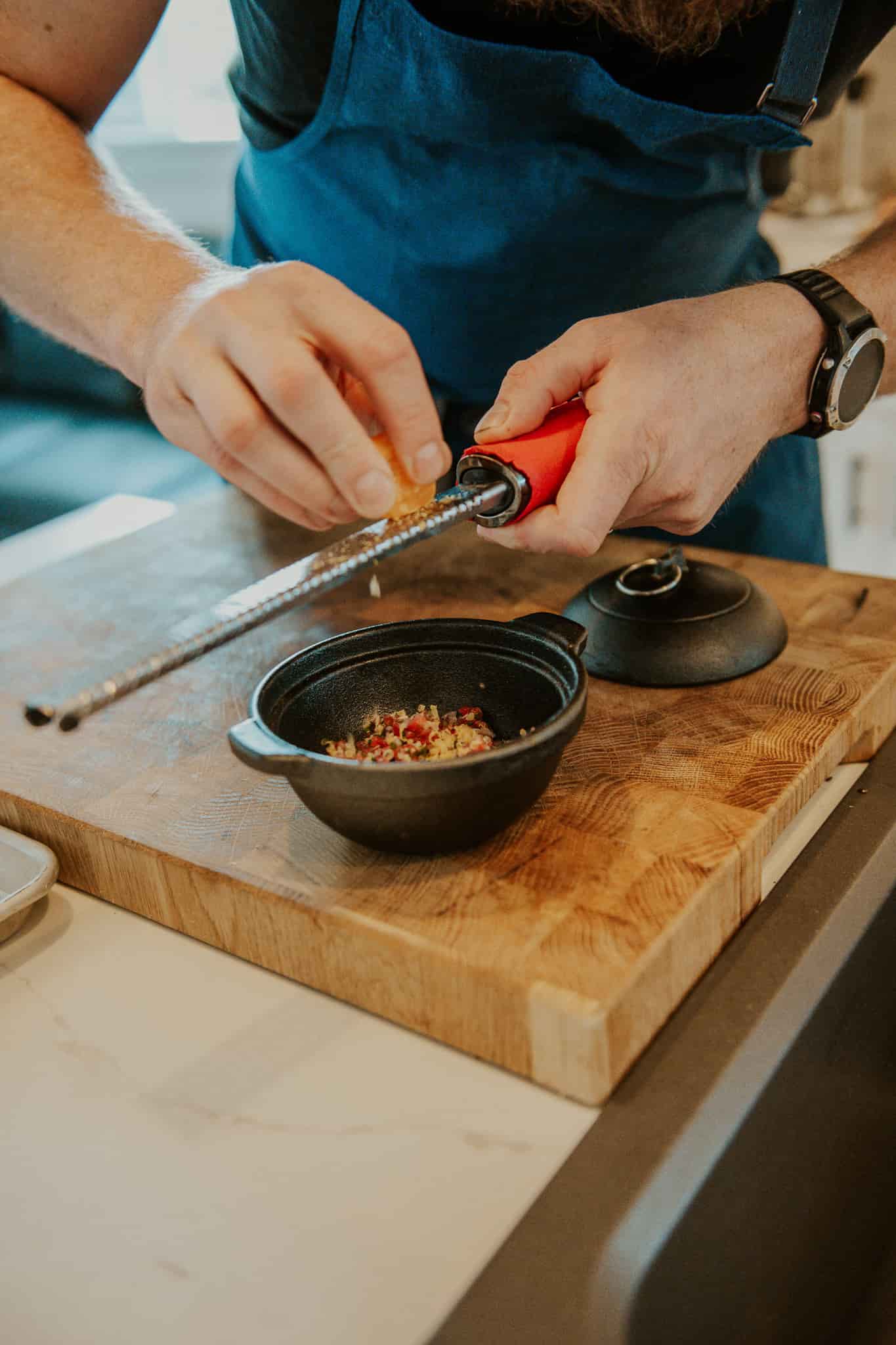 Chef preparing dinner