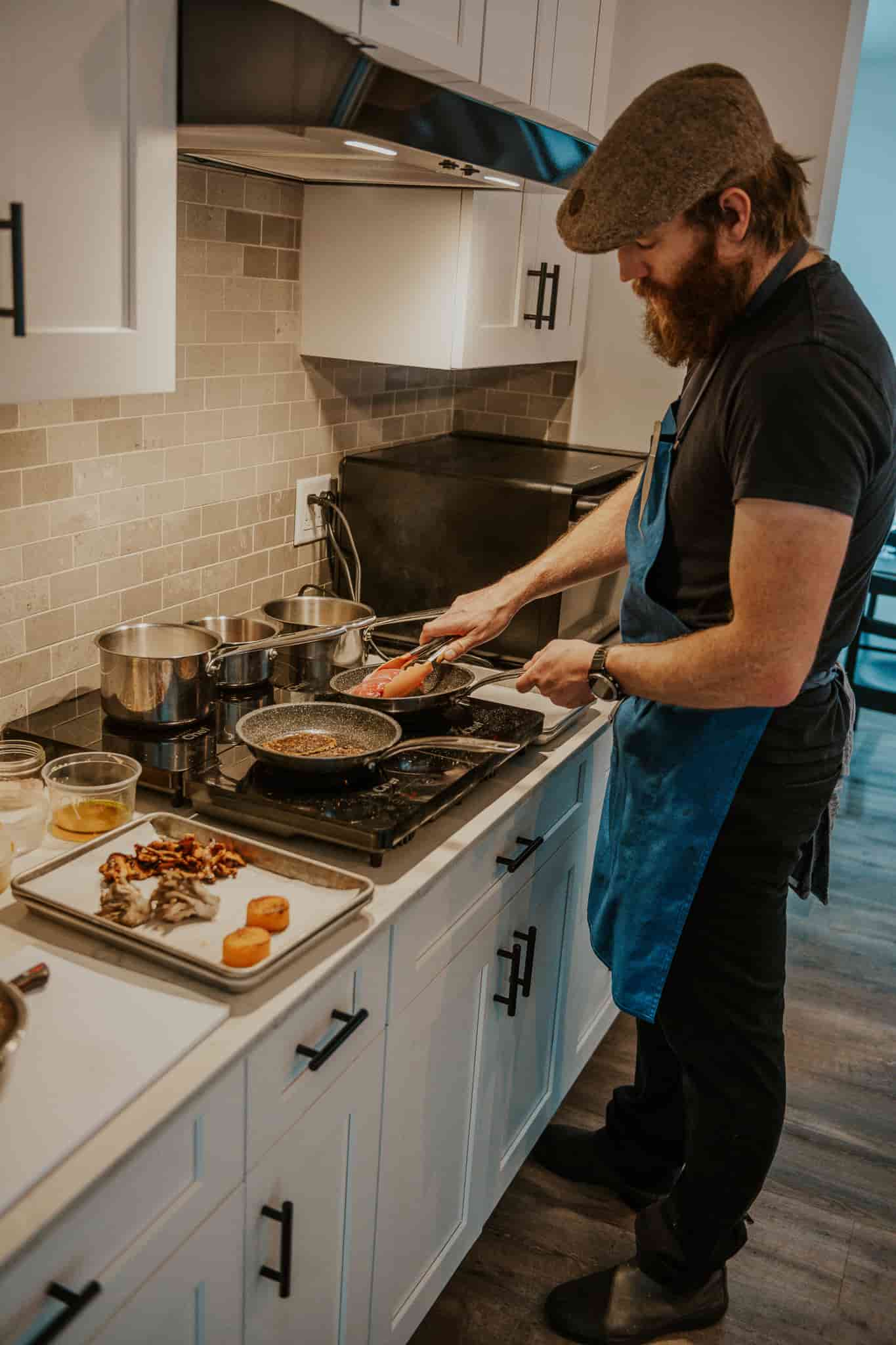 Chef preparing dinner