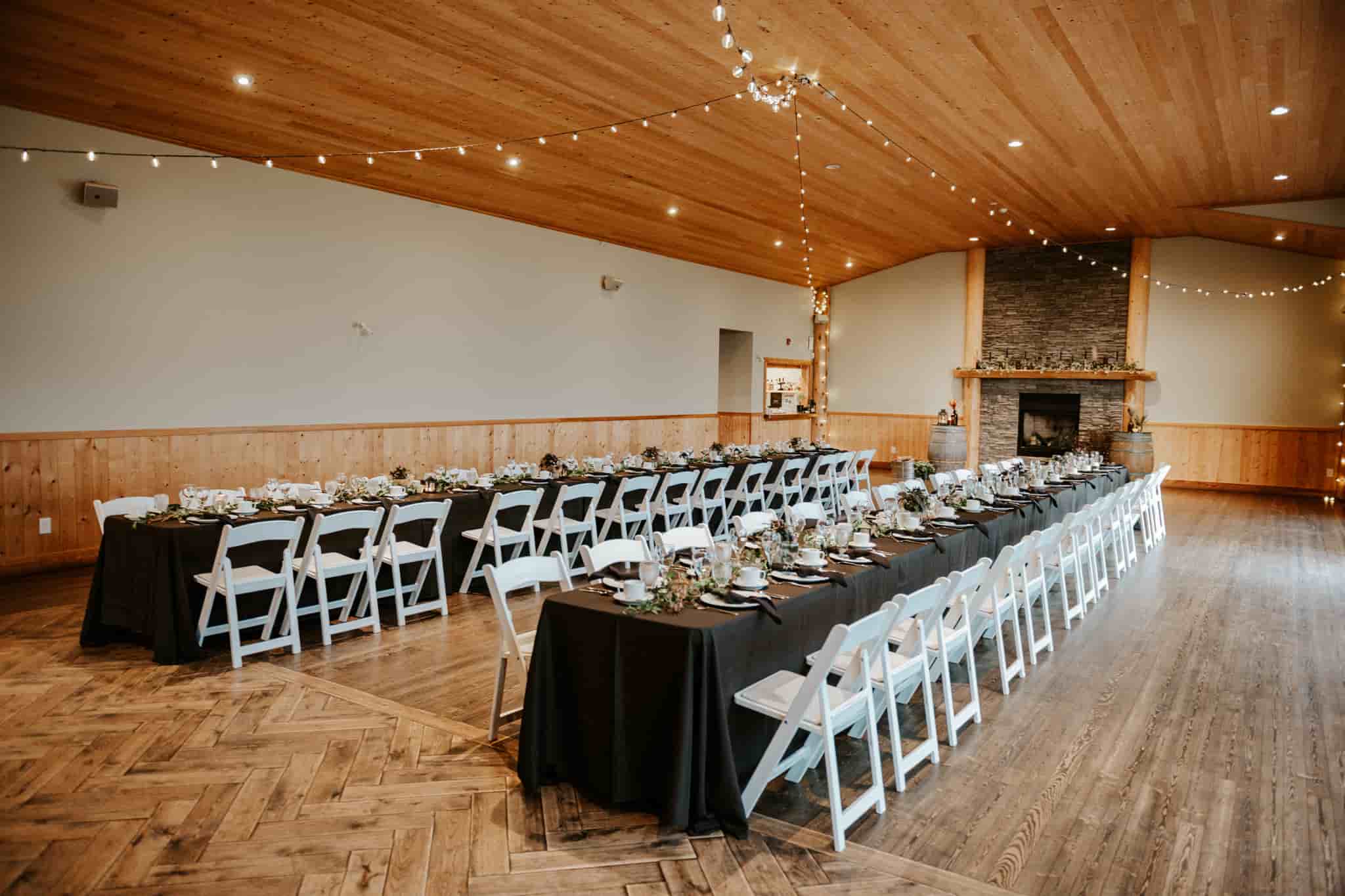 Large meeting space with view of mountains