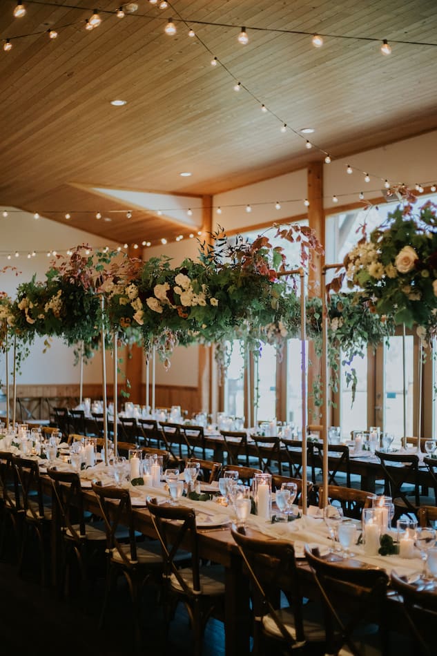 a events hall at a wedding at the fraser river lodge