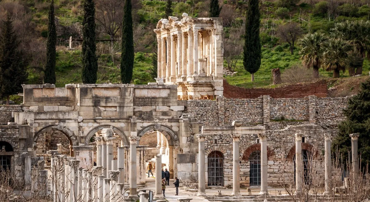 The Library of Celsus and the lower city of Ephesus