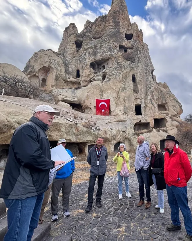 Mack Stiles teaching an Enjoy Tours group in Cappadocia