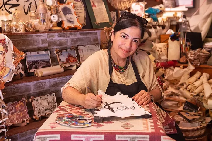 Hazel, parchment maker in Pergamum