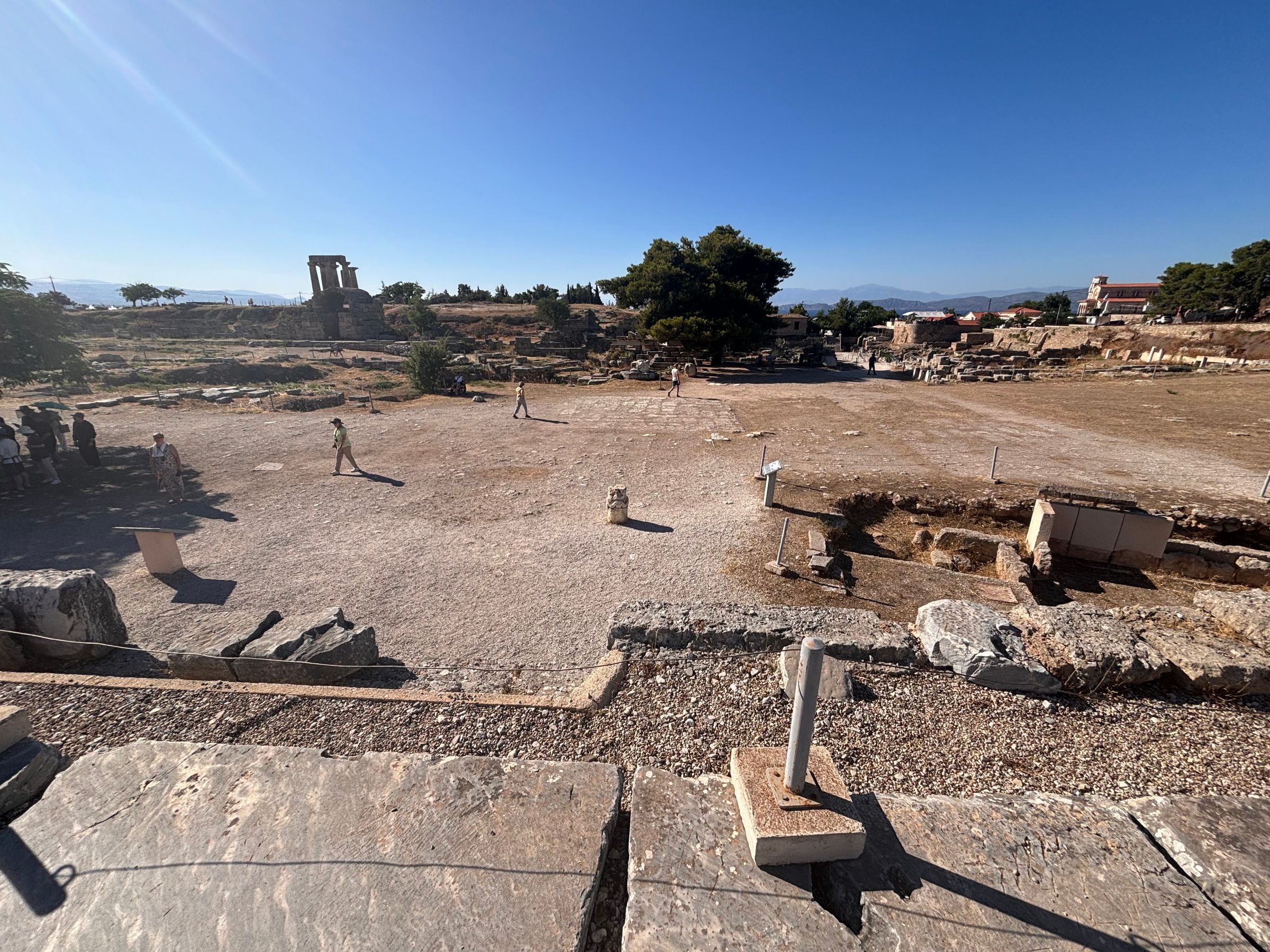 The forum of ancient Corinth.