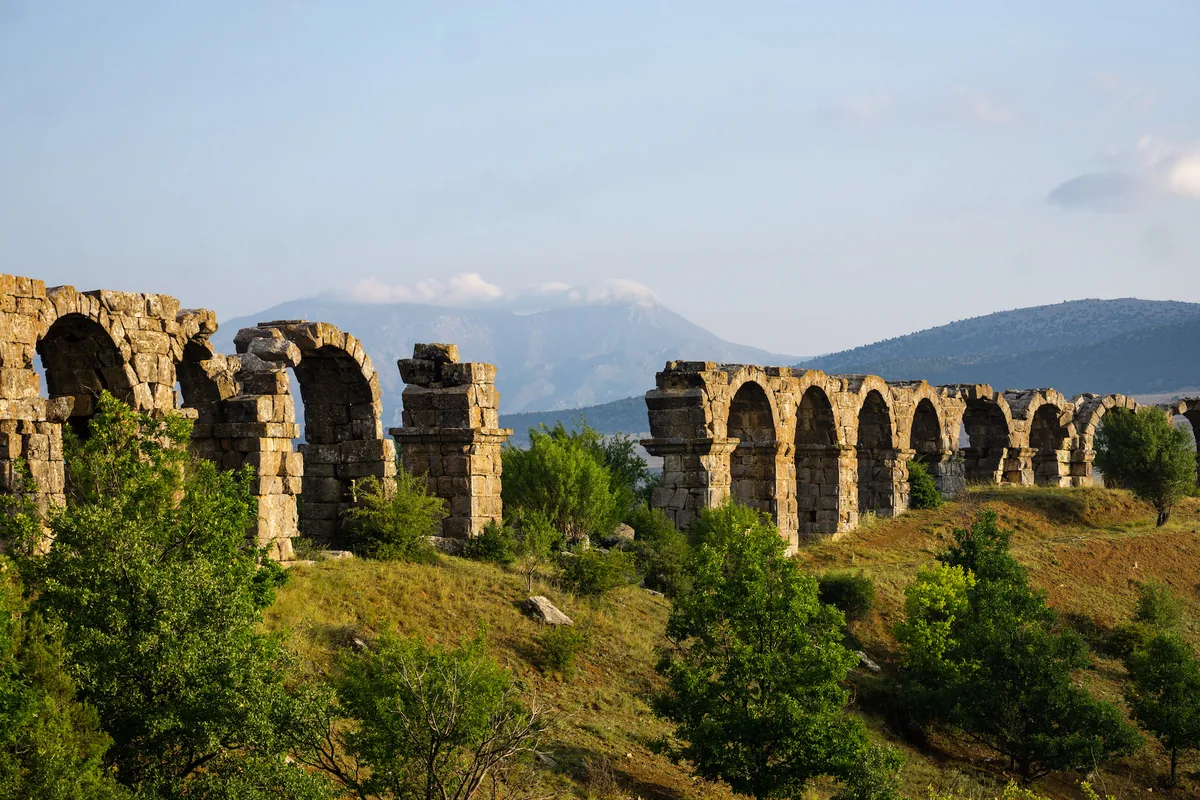 Roman aqueduct arches at Pisidian Antioch, near Yalvaç, Turkey