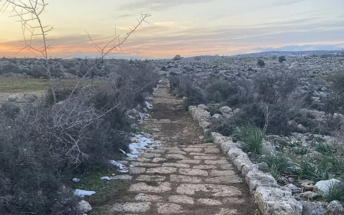 Ancient Roman road in Tarsus, Paul's hometown, at sunset