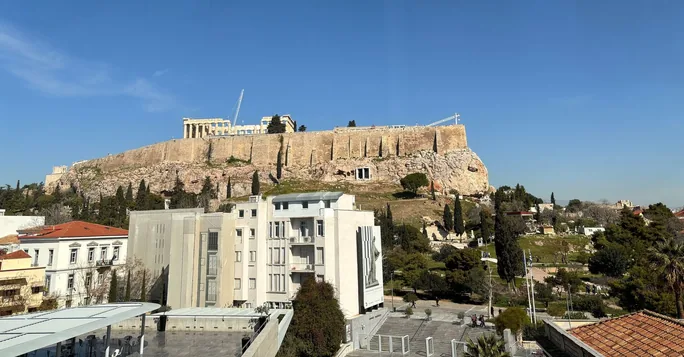 The Acropolis of Athens rising above the city.