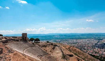 Acropolis ruins at Pergamum, Turkey