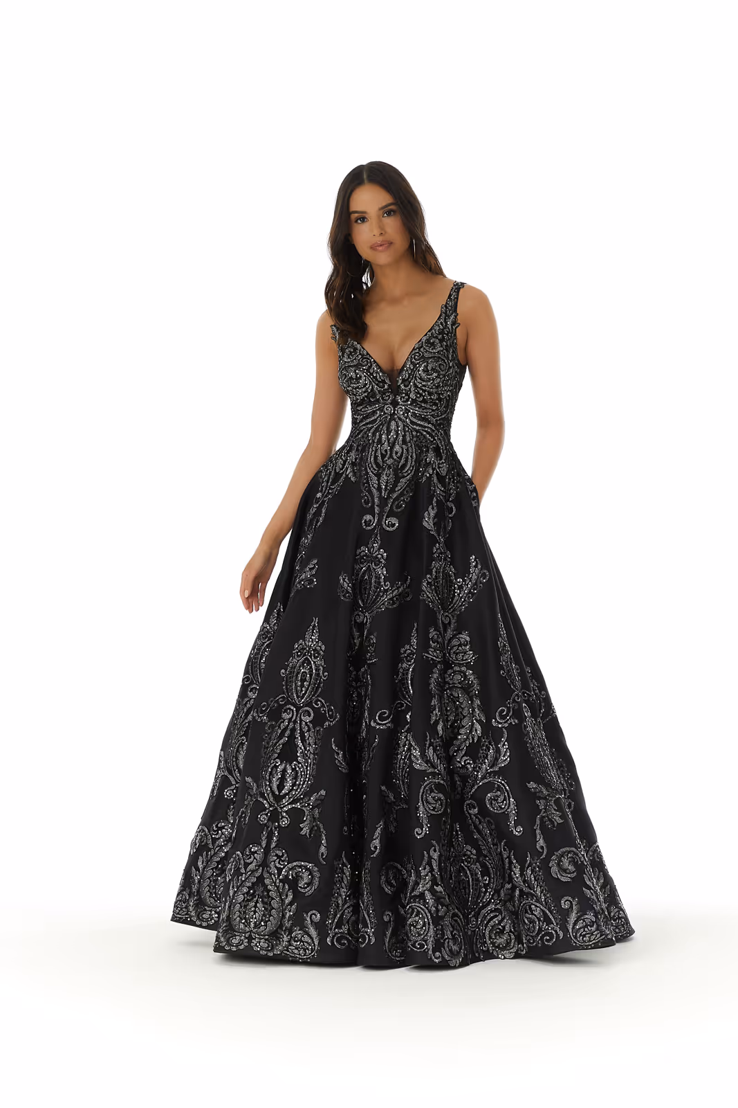 Black Silver Morilee prom dress