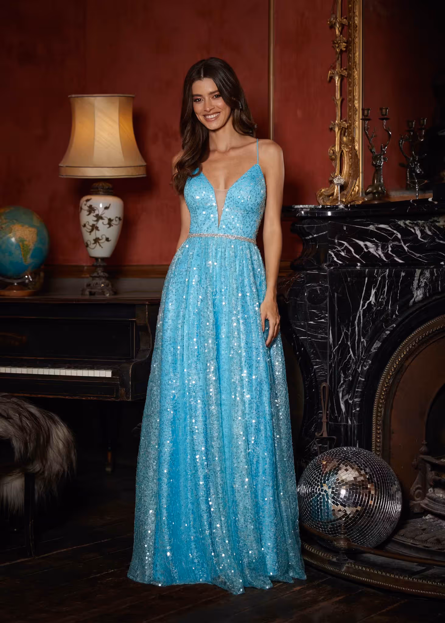 Romantica dress in ocean