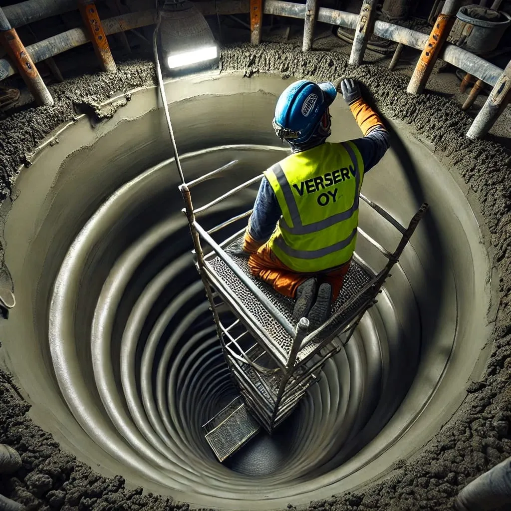 Ruiskubetonityöt ja vaahtobetonityöt.