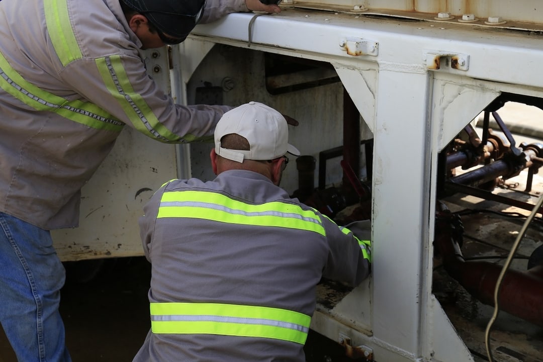 Picture of trailer inspection