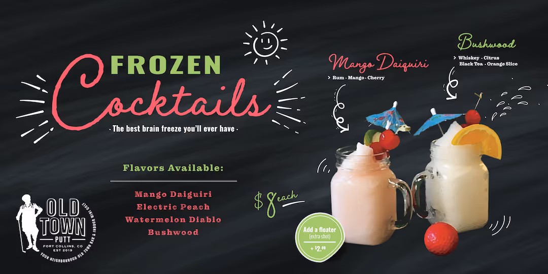 Frozen Cocktail fence banner by Allegra Designs