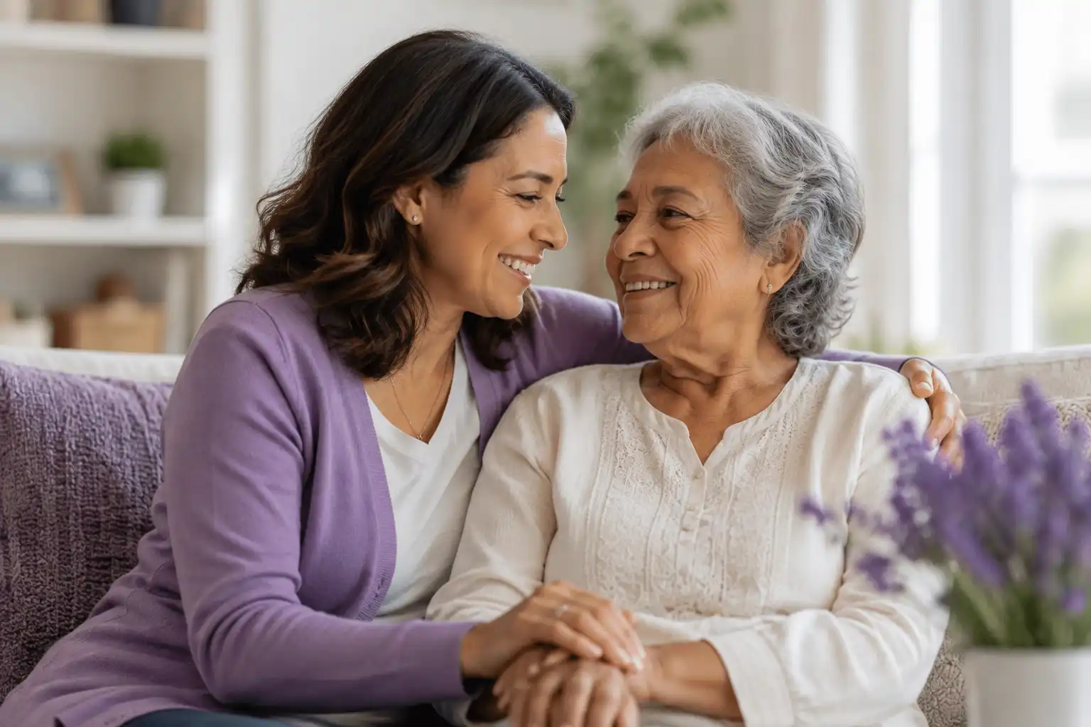Family caregiver supporting a loved one at home