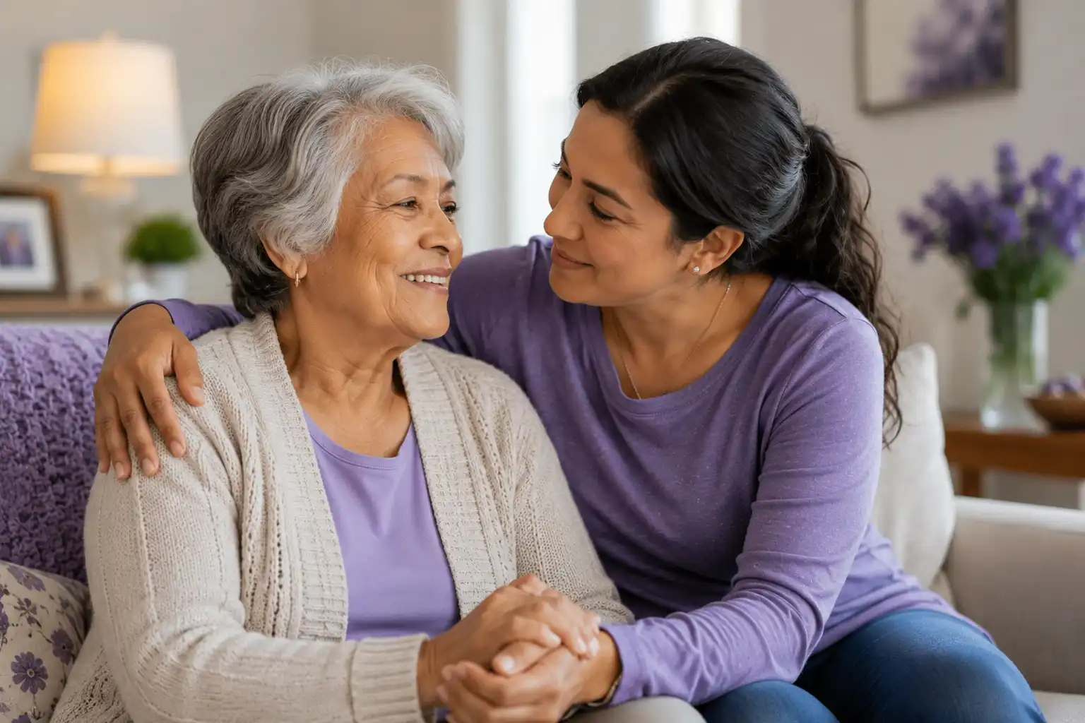 Family caregiver supporting a loved one at home