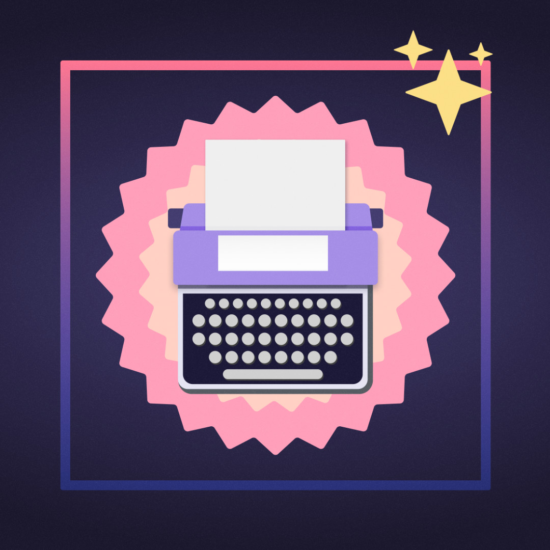 Image showing an illustration of a typewriter