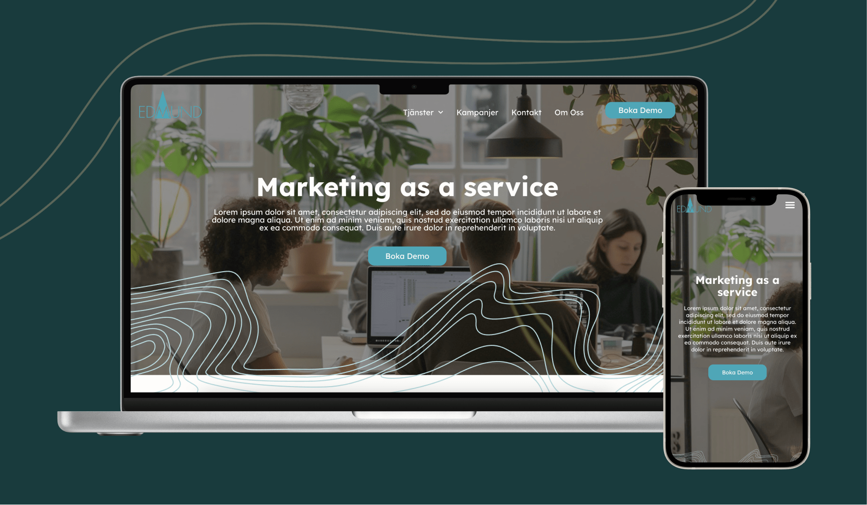Landing page mockups