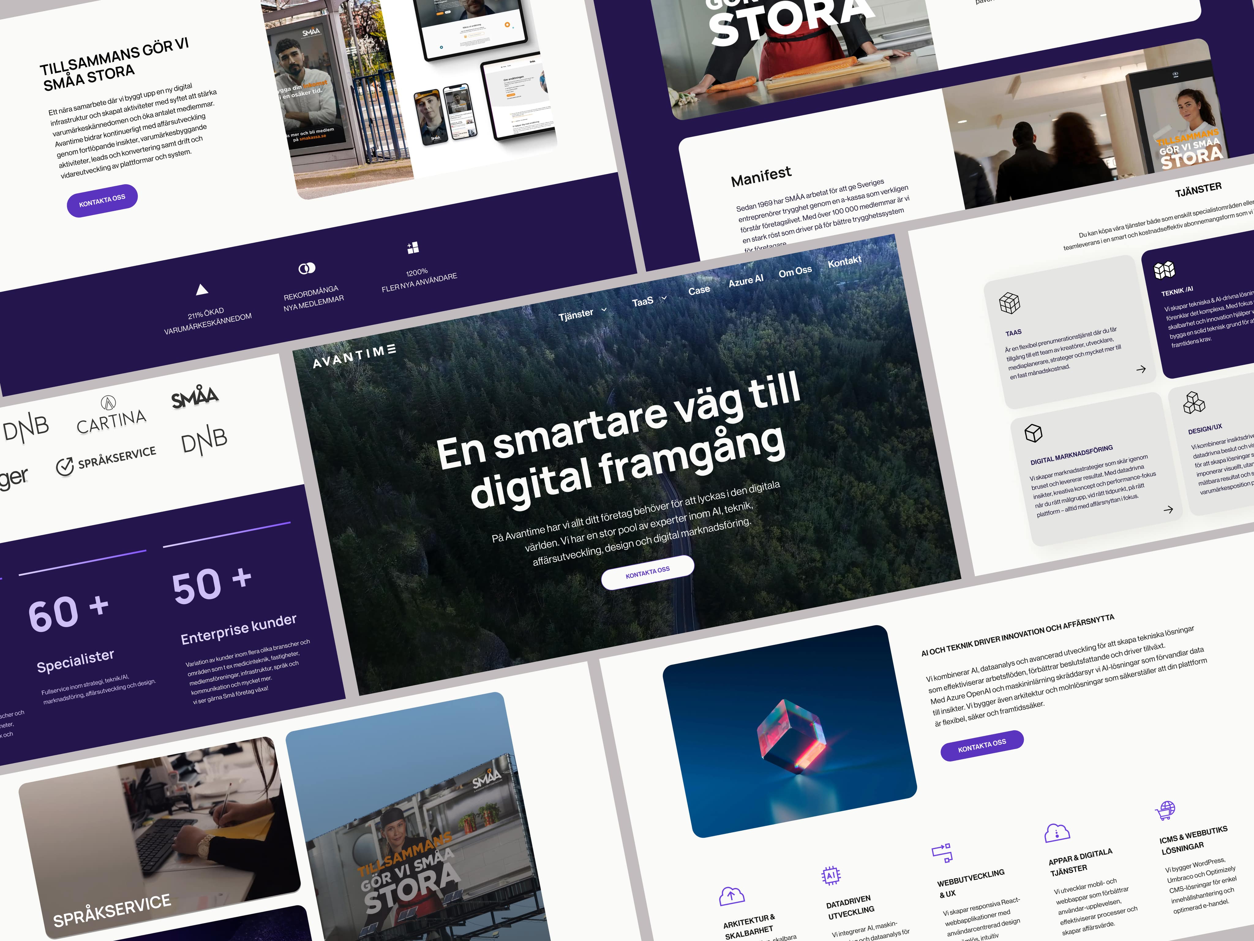 Landing page mockups