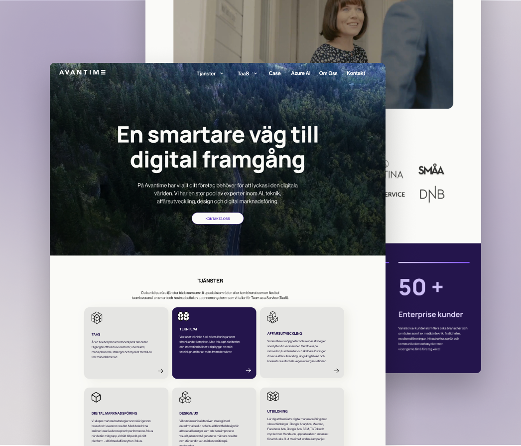 A mockup of a project