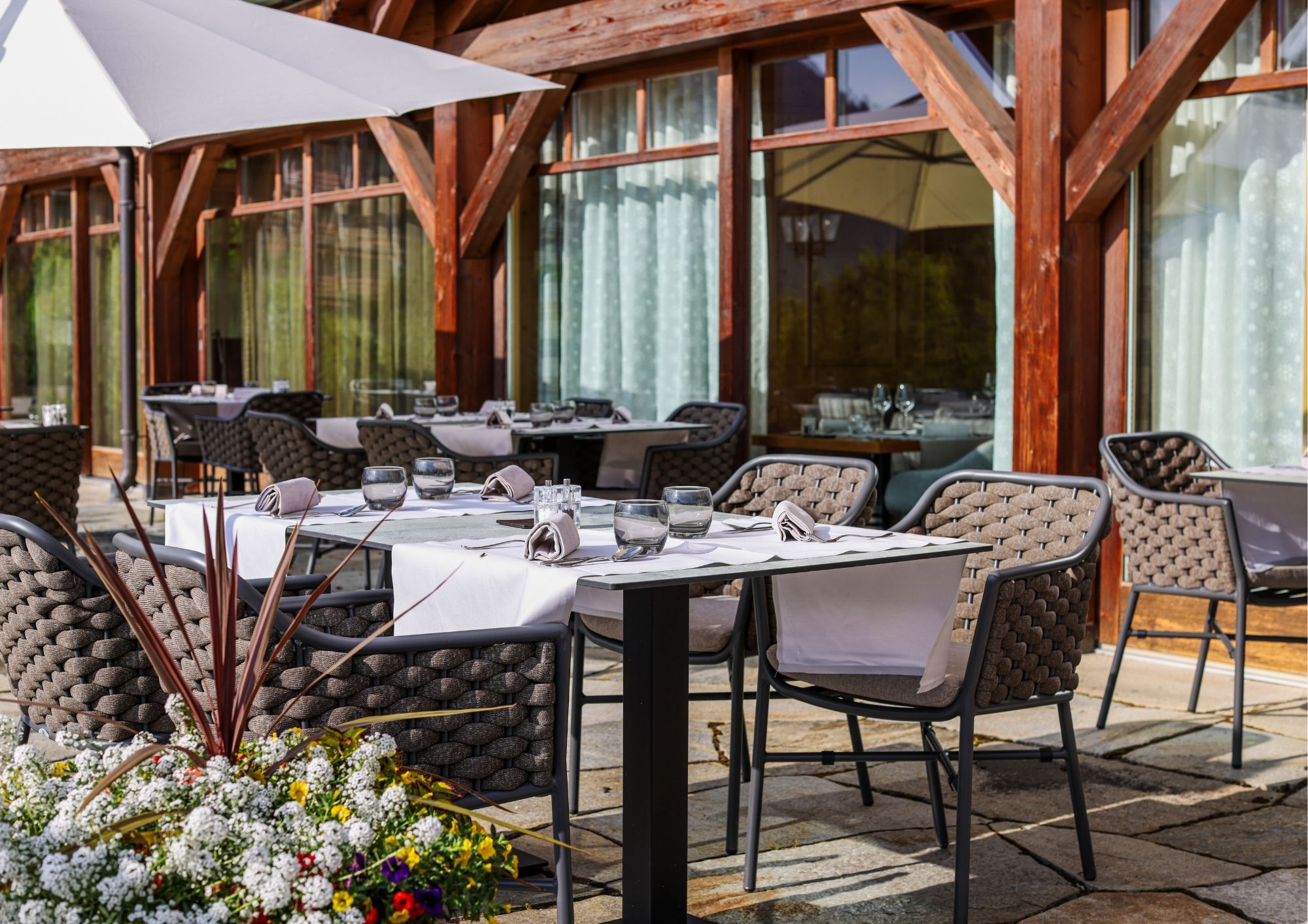 Restaurant at the 5-star Chalet RoyAlp Hotel & Spa, Le Refuge du RoyAlp