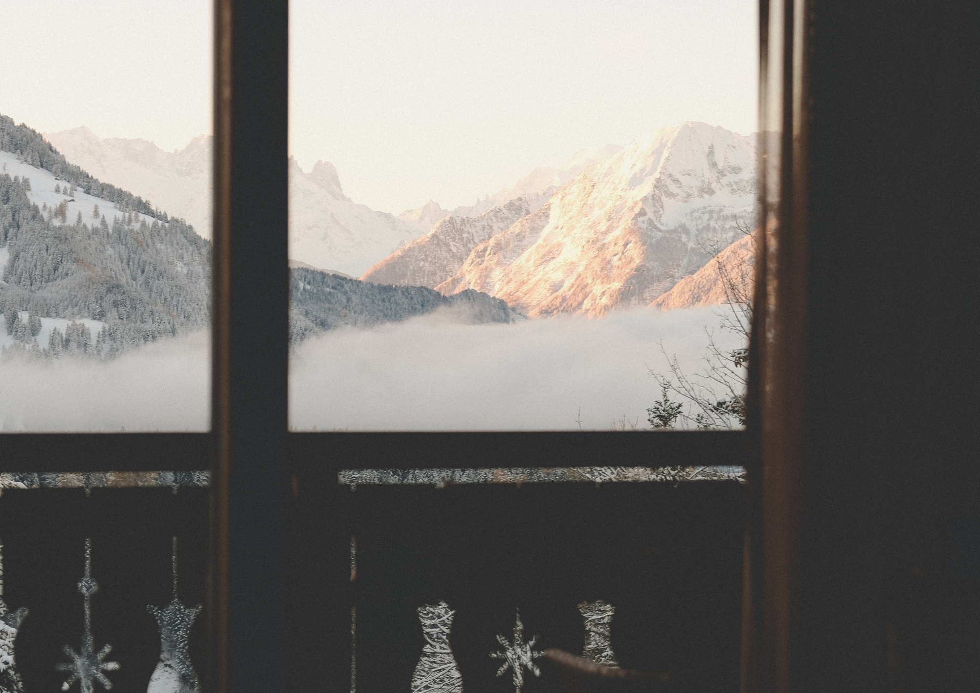 Exterior photo of Chalet Royalp, view from the balcony of the Executive room with mountain views