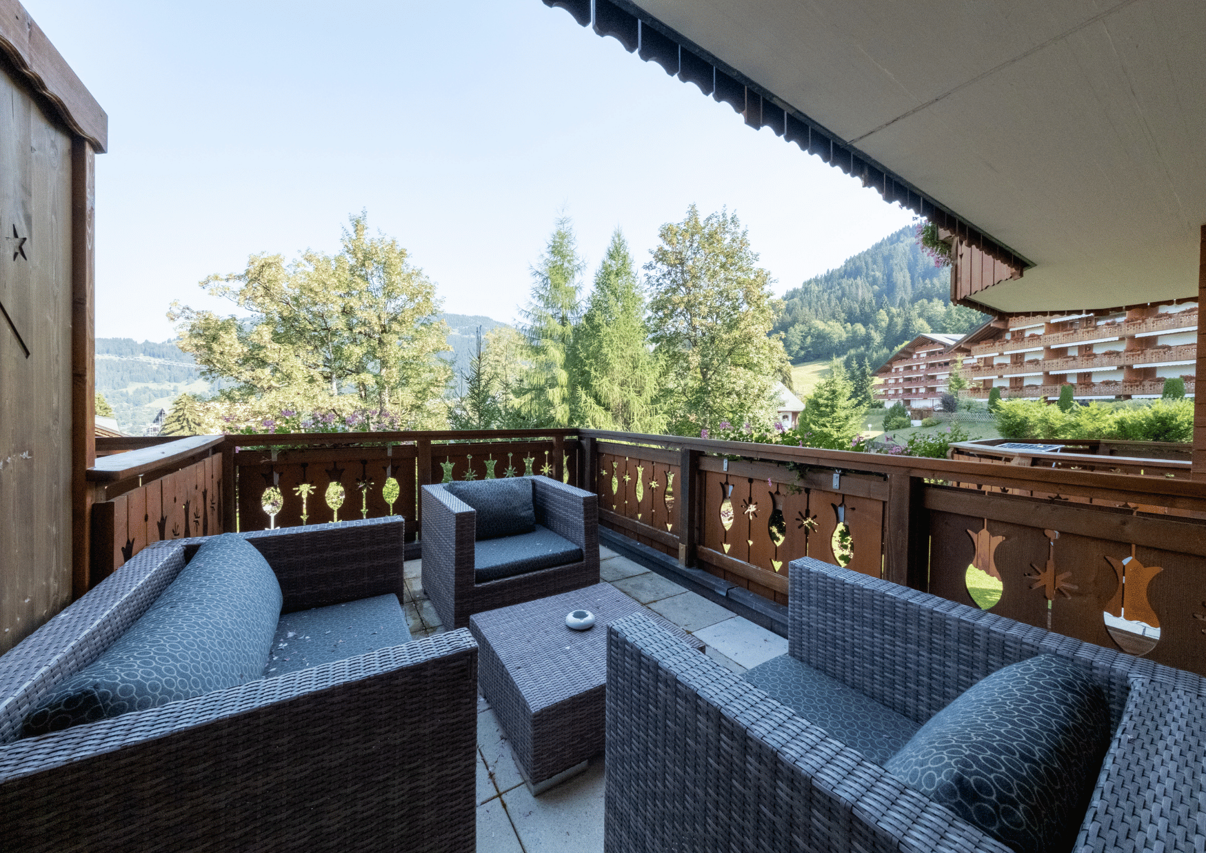 Balcon de la résidence 12d du Chalet Royalp