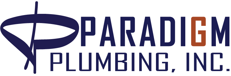 Paradigm Plumbing, Inc. logo with stylized P and highlighted G letter.
