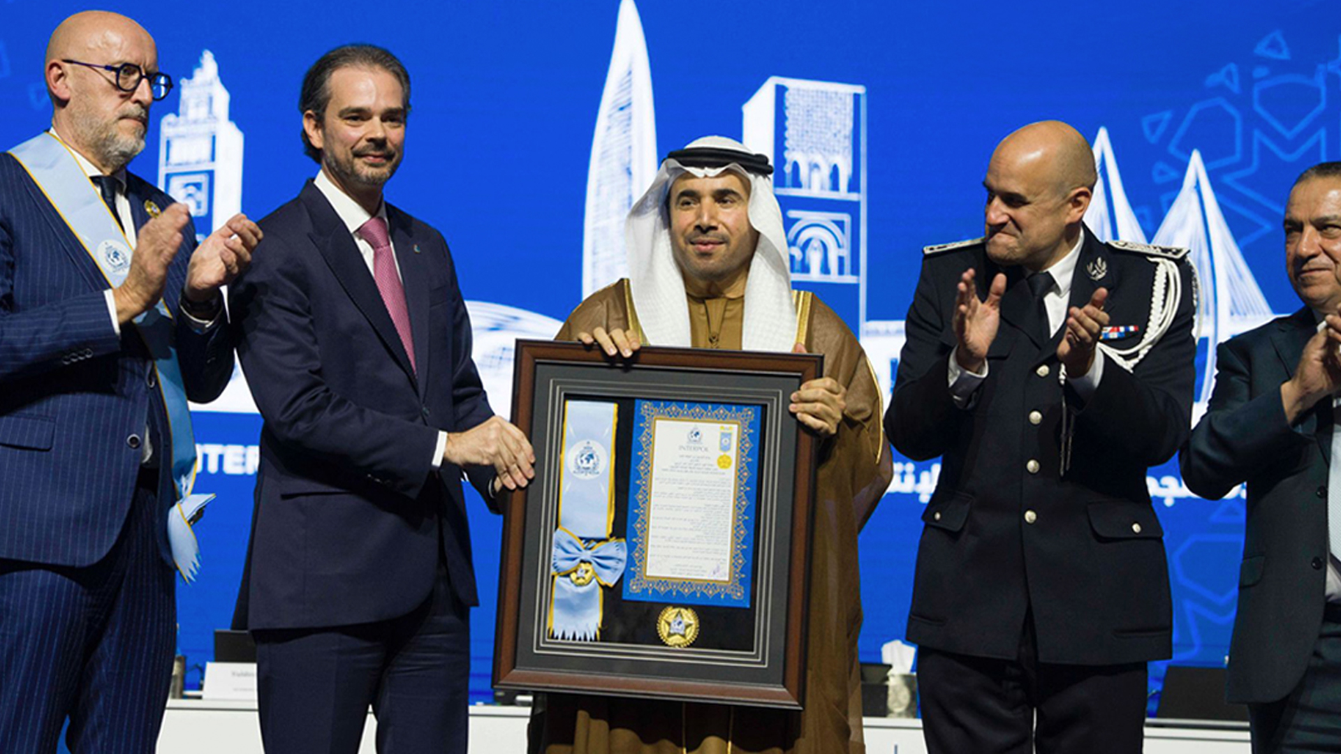 Major General Al Raisi awarded INTERPOL Medal of Highest Order in recognition of outstanding global security leadership