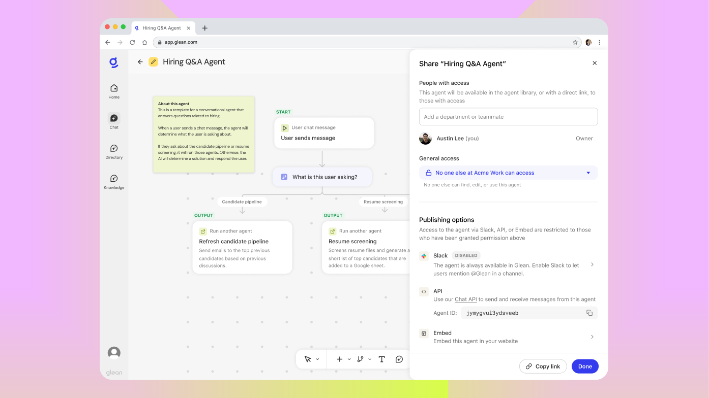 Guard Glean Agents with new permissions for agent creation and sharing
