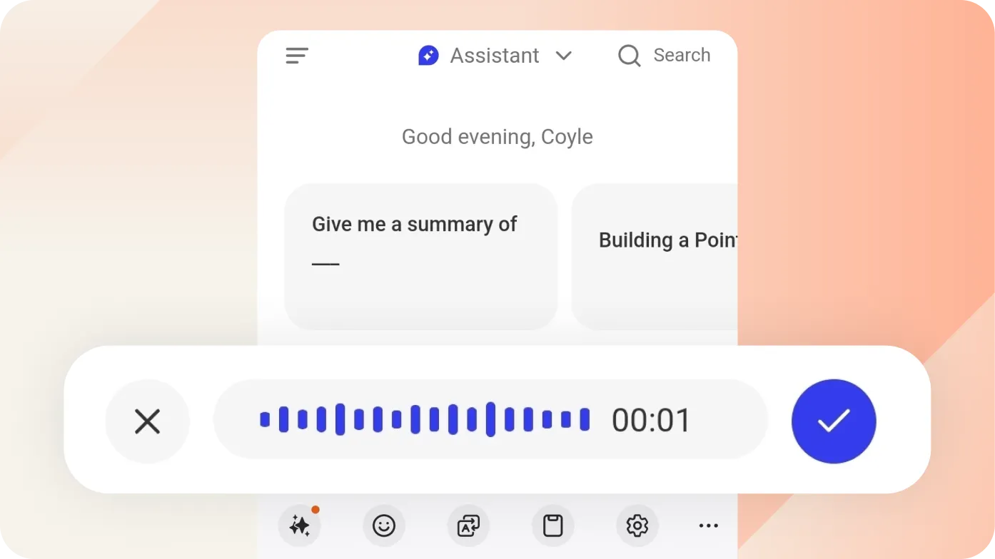 Use voice to search in Glean’s Android app