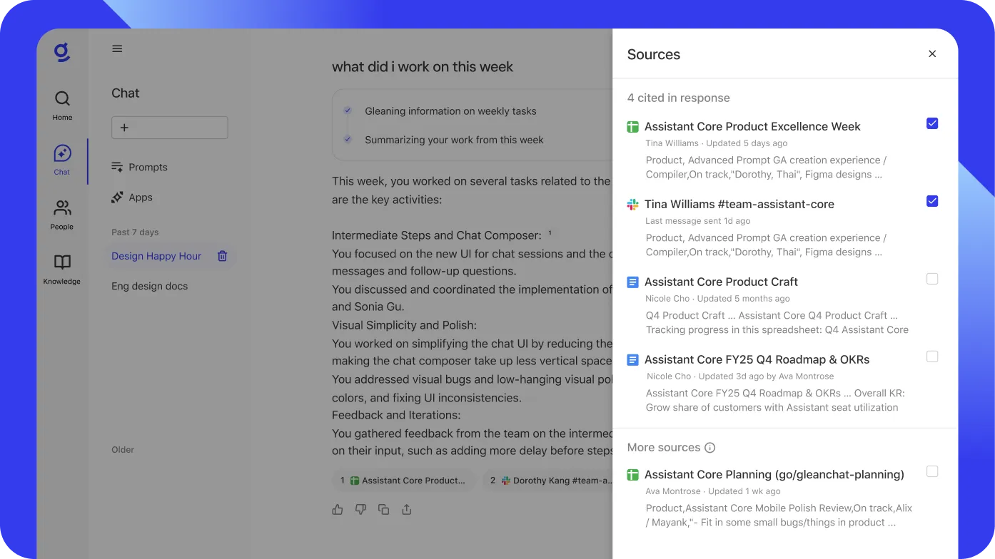 Edit citations used in Glean Assistant answers