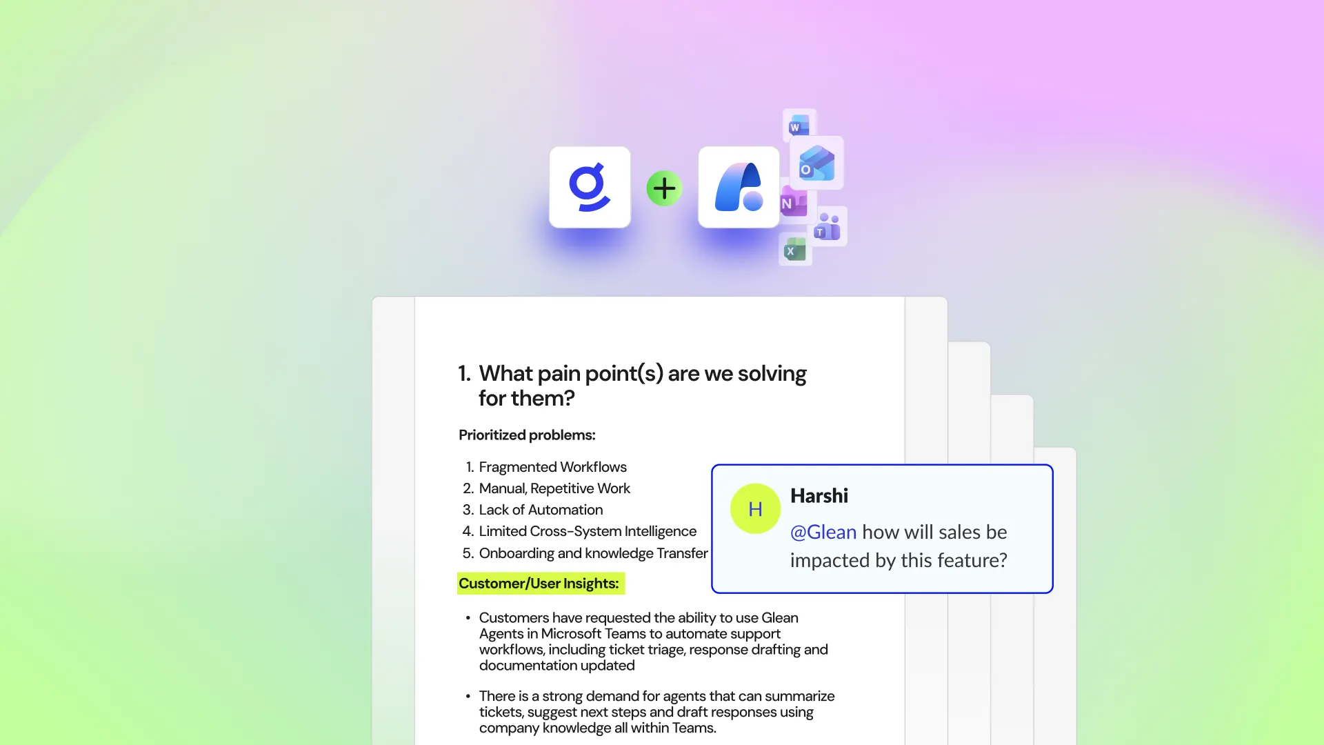 Glean integrates with Microsoft Agent 365, bringing enterprise context to Microsoft Word, Outlook, and Teams