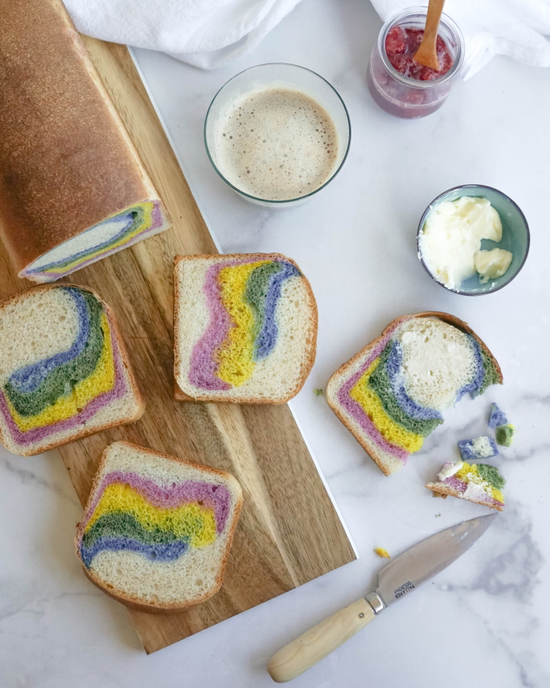 Rainbow Sourdough Milk Bread