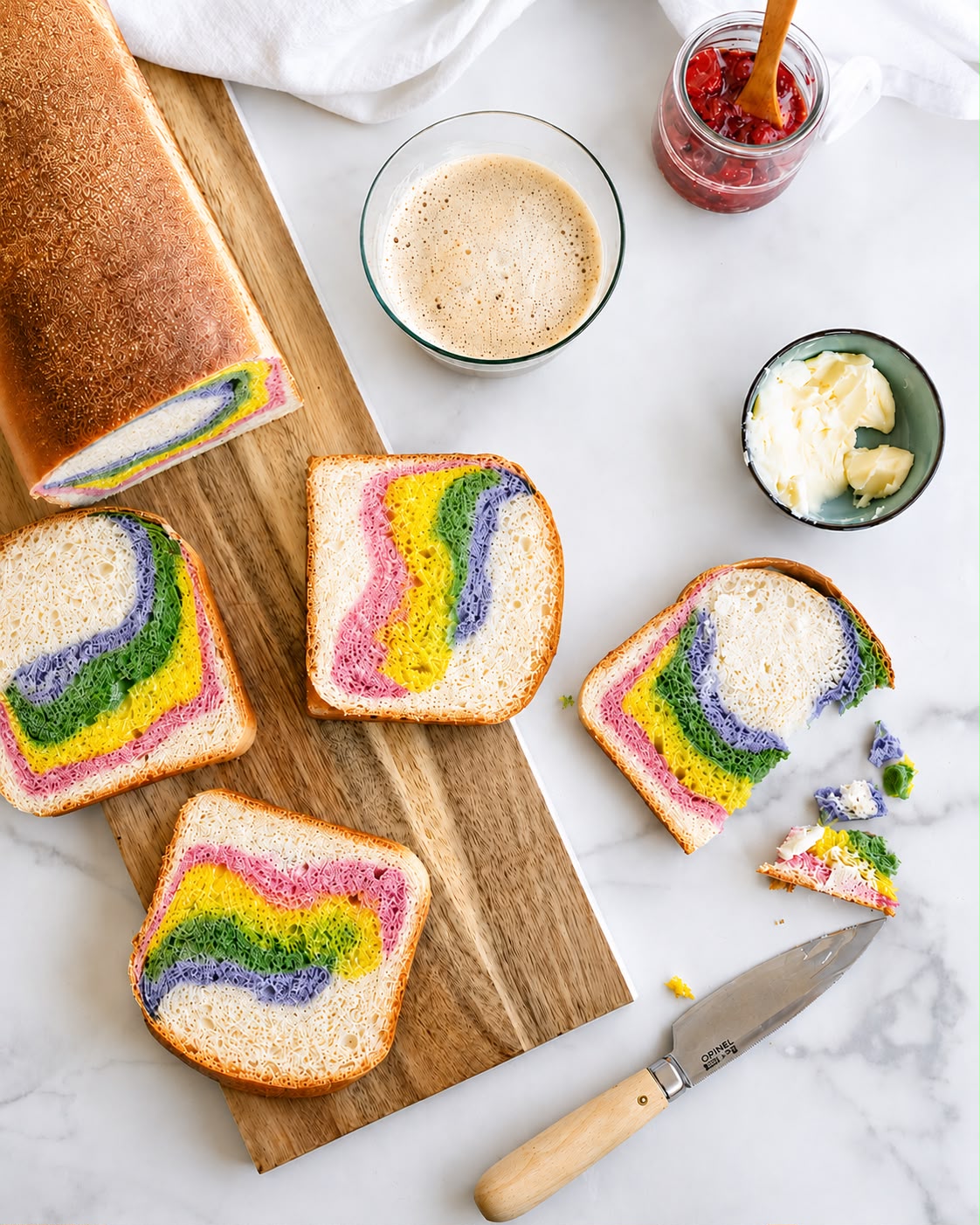 Rainbow Sourdough Milk Bread